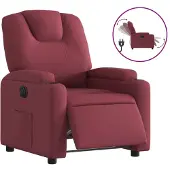 Syfax Fauteuil inclinable électrique Rouge bordeaux Tissu