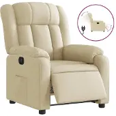 Sonstiges Fauteuil inclinable électrique Crème Tissu