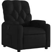 Syfax Fauteuil inclinable Noir Similicuir