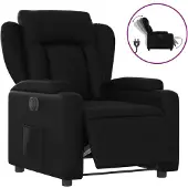 Sonstiges Fauteuil inclinable électrique Noir Similicuir