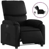 Sonstiges Fauteuil inclinable électrique Noir Similicuir