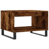 Syfax Table basse chêne fumé 60x50x40 cm bois d'ingénierie