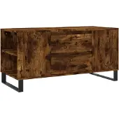 Syfax Table basse chêne fumé 102x44,5x50 cm bois d'ingénierie