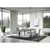 Itamoby - Table extensible 140/244x90 cm Ghibli gris béton pieds anthracite