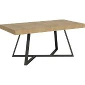 Ityhome - Table extensible 180/440x90 cm Booster chêne nature pieds anthracite
