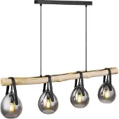 Toolight Lampe Suspendue APP1775-4CP Black