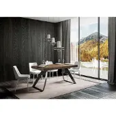 Itamoby - Table extensible 180/284x90 cm Proxy noyer pieds anthracite