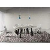 Itamoby - Table extensible 180/440x90 cm Bridge cachemire pieds anthracite
