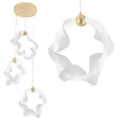 Toolight Lampe Suspendue Led G012-3CPR White Gold