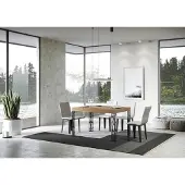 Itamoby - Table extensible 140/224x80 cm Ghibli chêne nature pieds anthracite