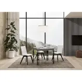Itamoby - Table extensible 90/246x90 cm Ghibli gris béton pieds anthracite
