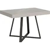 Ityhome - Table extensible 120/380x90 cm Abbraccio cachemire pieds anthracite
