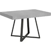 Ityhome - Table extensible 130/234x90 cm Abbraccio effet gris béton pieds anthracite