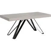 Ityhome - Table extensible 180/440x90 cm Terium cachemire pieds anthracite