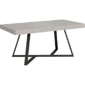 Ityhome - Table extensible 200/304x90 cm Booster cachemire pieds anthracite