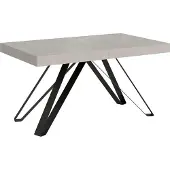 Ityhome - Table extensible 160/264x90 cm Terium cachemire pieds anthracite