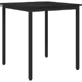 vidaXL Table d'appoint, 70 x 70 x 75 cm, panneau de fibres de bois, noire, aspect chêne
