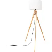 Sollux Lampadaire NATT blanc 1xE27 15W tissu/PVC/bois 140x77x77cm