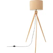 Sollux Lampadaire NATT beige 1xE27 15W tissu/PVC/bois 140x77x77cm