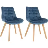 CLP lot de 2 chaises Brook velours