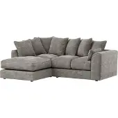 Wintech Canapé d’angle gauche Dillon-Jumbo grey-Fibre polyester + fibre polyuéthane
