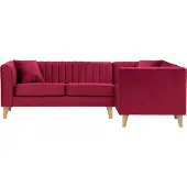 Wintech Canapé d’angle droit Mary-Velluto 7-like oak