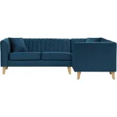 Wintech Canapé d’angle droit Mary-Velluto 11-like oak