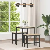Prolenta Table exclusive - Dimensions : 60 x 60 x 75 cm - Matériau : bois composite, finition chêne Sonoma