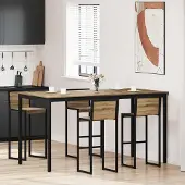 Prolenta Maison Exclusive - Table haute en aggloméré, forme rectangulaire
