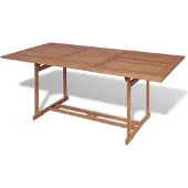 The Living Store Gartentish 180x90x75 cm Teck Massivholz