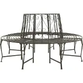 The Living Store Banc de jardin 160 cm acier