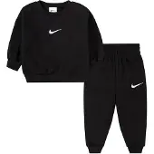 Nike Kids Essential Fleece Crew Long Sleeve Set Noir 24 Months Enfants