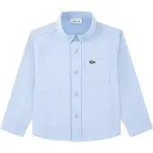 Lacoste Kids Woven Long Sleeve Shirt Bleu 16 Years Garçon