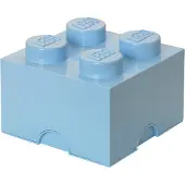 LEGO Brique de rangement bleu clair 4 plots Sablon