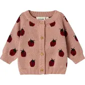 Lil´ Atelier Cardigan 'NBFLULIO' rose ancienne / bordeaux / noir