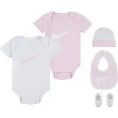 Nike Kids Short Sleeve Set 5 Units Rose 6-12 Months Fille