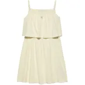 Calvin Klein Ig0ig02903 Sleeveless Short Dress Beige 8 Years Fille