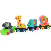 Vilac Train - Bois - 8 Parties - Train Avec des animaux - - UneTaille - Train