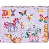 Hama Midi Perles - Boîte Cadeau - 4000 pces + 2 Assiettes - Chev - - UneTaille - Perles