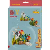 Hama Midi Perles - 2000 pces + 1 Assiette - Aquarium - - UneTaille - Perles