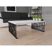 Mirjan 24 Table basse DORLIP 2 – noir mat / blanc brillant