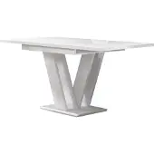 Mirjan 24 Table à manger extensible NAPUREN – blanc brillant