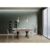 Itamoby - Table extensible 180/284x90 cm Traffic noyer pieds anthracite