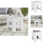 vidaXL Table basse blanche 40x40x42 cm Bois composite - Tables basses