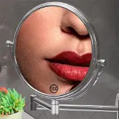 Melko miroir de maquillage grossissement 10x cosmétique LED éclairage de maquillage salle de bain