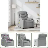 The Living Store Fauteuil de massage gris clair Tissu