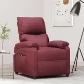 Prolenta Maison Exclusive - Fauteuil relax électrique rouge vin tissu