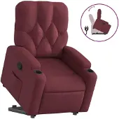 Syfax Fauteuil inclinable rouge bordeaux tissu