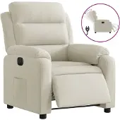 vidaXL Fauteuil relax électrique crème velours