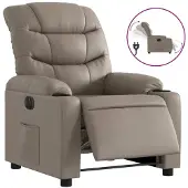 Syfax Fauteuil inclinable électrique Cappuccino Similicuir